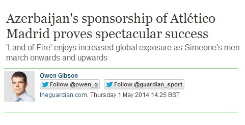 `Atletiko`nun uğurunda Azərbaycanın rolu var` - `The Guardian `